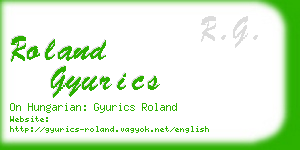 roland gyurics business card